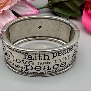 Brighton Vintage Inspirational Silver Bangle Bracelet